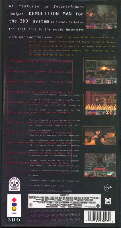 Demolition Man box art for 3DO